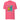 A pink t-shirt with a graphic design featuring two cartoon characters, a yellow duck and a blue rabbit, along with the text "PLAY NICE OR ELSE" above them.