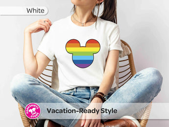 Mickey Pride Shirt | Rainbow Mickey Head Tee | Disney Pride Inspired Shirt | LGBTQ Pride Tee | Rainbow Park Shirt | Pride Gift -Disney Park Shirts- Park Shirts Store