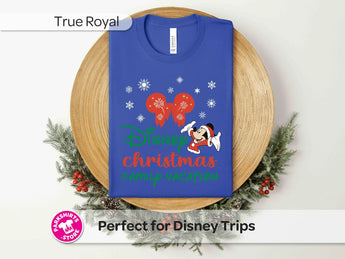 Disney Christmas Family Shirt, Mickey Santa Holiday Tee, Disney Vacation Shirt, Christmas Park Shirt, Matching Family Disney Tee -Disney Park Shirts- Park Shirts Store