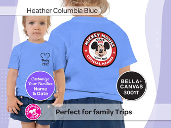 Personalized Mickey Mouse Club Toddler Shirt | Custom Name & Year Tee | Retro Mickey Disney Shirt | Disney Vacation | Matching Family -Disney Park Shirts- Park Shirts Store
