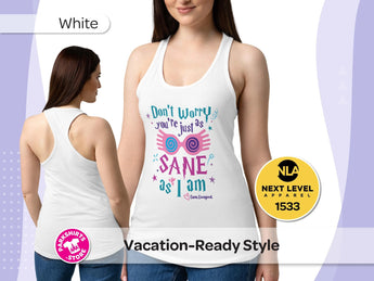 Luna Racerback Tank | You’re Just As Sane As I Am | Spectrespecs Graphic | Magical Fantasy Tank | Front Print -Disney Park Shirts- Park Shirts Store