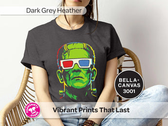 Frankenstein Shirt | Retro Monster Pop Art Tee | Halloween Horror Shirt | 3D Glasses Graphic | Vintage Monster Gift -Disney Park Shirts- Park Shirts Store