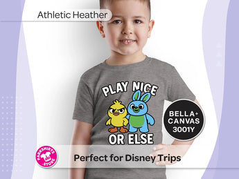 Ducky & Bunny Youth Shirt – Play Nice or Else -Disney Park Shirts- Park Shirts Store