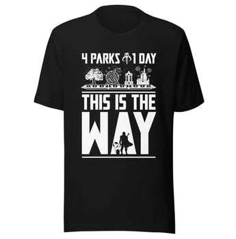 4 Parks 1 Day This Is The Way SVG | Mandalorian Inspired SVG | Park Hopper Cut File | White Design | Disney Vacation -Disney Park Shirts- Park Shirts Store