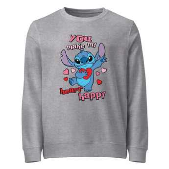 Stitch You Make My Heart Happy Disney Sweatshirt -Disney Park Shirts- Park Shirts Store