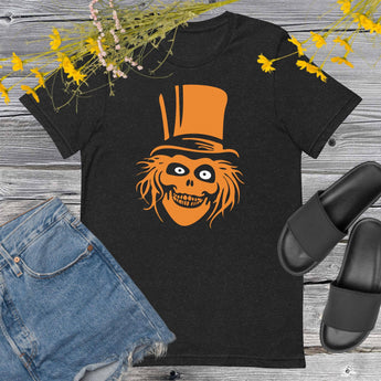 Haunted Mansion Hat Box Ghost - Orange -Disney Park Shirts- Park Shirts Store