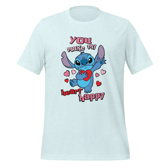 Stitch You Make My Heart Happy Disney t-shirt -Disney Park Shirts- Park Shirts Store