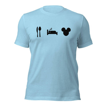 Eat, Sleep, Disney Icons t-shirt -Disney Park Shirts- Park Shirts Store