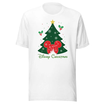 Disney Christmas Tree With Red Mickey -Disney Park Shirts- Park Shirts Store