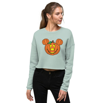 Mickey Pumpkin - Crop Sweatshirt -Disney Park Shirts- Park Shirts Store