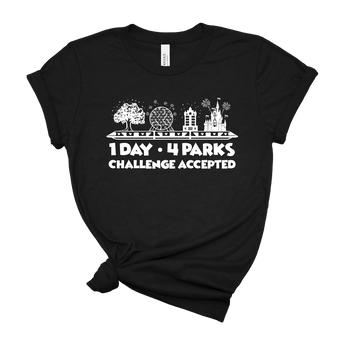 1 Day 4 Parks Challenge - White - Park Shirts Store