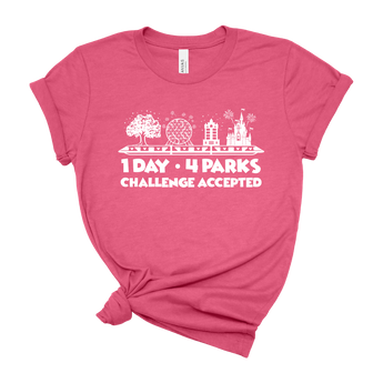 1 Day 4 Parks Challenge - White - Park Shirts Store