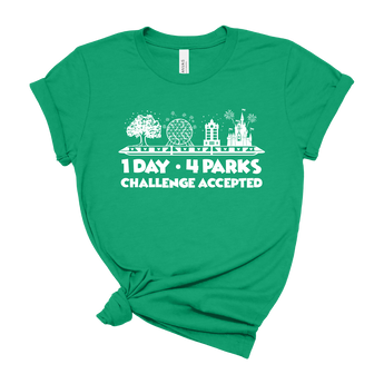 1 Day 4 Parks Challenge - White - Park Shirts Store