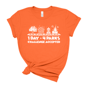 1 Day 4 Parks Challenge - White - Park Shirts Store