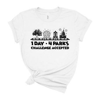 1 Day 4 Parks Challenge -Black - Park Shirts Store
