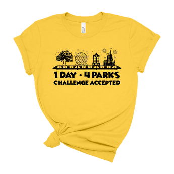 1 Day 4 Parks Challenge -Black - Park Shirts Store