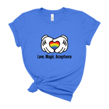 Columbia-Blue-Shirt-Mockups-front-Love-Magic-Acceptance-Disney-t-shirt