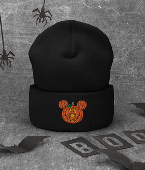 Mickey Pumpkin Poofy Beanie - Park Shirts Store