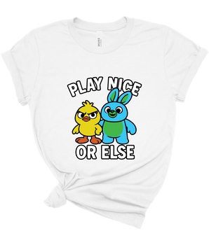 Toy Story – Ducky & Bunny "Play Nice or Else" t-shirt