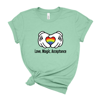 heather-mint-Shirt-Mockups-front-Love-Magic-Acceptance-Disney-t-shirt
