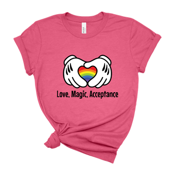 heather-raspberry-Shirt-Mockups-front-Love-Magic-Acceptance-Disney-t-shirt