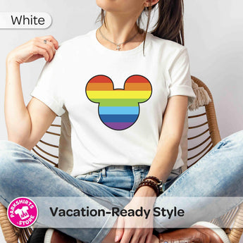 Mickey Pride Shirt | Rainbow Mickey Head Tee | Disney Pride Inspired Shirt | LGBTQ Pride Tee | Rainbow Park Shirt | Pride Gift - Park Shirts Store