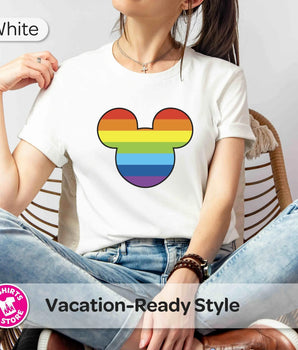 Mickey Pride Shirt | Rainbow Mickey Head Tee | Disney Pride Inspired Shirt | LGBTQ Pride Tee | Rainbow Park Shirt | Pride Gift -Disney Park Shirts- Park Shirts Store