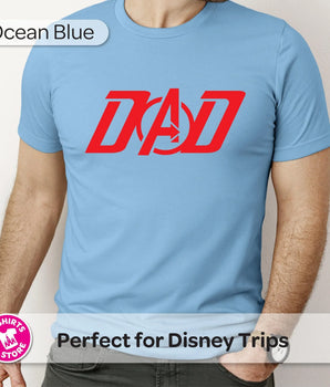 Avengers Dad Shirt | Marvel Superhero Dad T-Shirt | DAD Father's Day Gift | Disney Marvel Family Vacation Tee -Disney Park Shirts- Park Shirts Store
