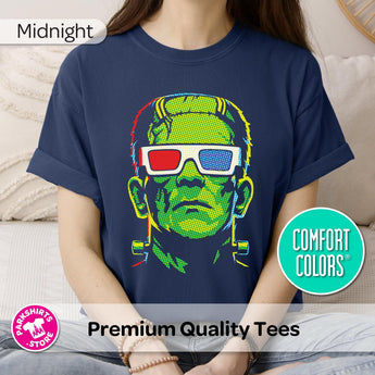 Frankenstein Shirt | Pop Art Monster Tee | Classic Frankenstein Shirt | Halloween Graphic Tee | 3D Glasses Monster Shirt - Park Shirts Store
