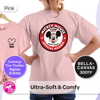 Personalized Mickey Mouse Club Youth Shirt | Custom Name & Year Tee | Retro Mickey Kids Shirt | Disney Vacation Shirt | Club Member - Park Shirts Store