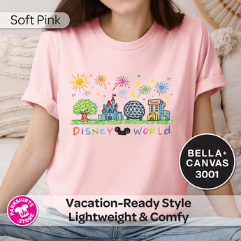 4 Parks 1 Day Disney Shirt | Disney World Crayon Tee | Disney Park Icons Shirt | Disney Vacation Shirt | Family Tee - Park Shirts Store