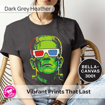 Frankenstein Shirt | Retro Monster Pop Art Tee | Halloween Horror Shirt | 3D Glasses Graphic | Vintage Monster Gift - Park Shirts Store