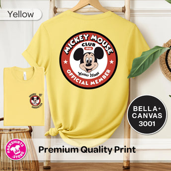 Vintage Disney Mickey Mouse Club Shirt, 1955 Retro Mickey Tee, Front & Back Graphic, Disney Nostalgia Shirt, Classic Park Vacation Tee - Park Shirts Store