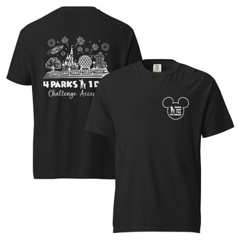 Disney Park Hop Till We Drop Shirt, 4 Parks 1 Day Challenge Tee, Bella Canvas 3001, Disney Family Vacation Shirt - Park Shirts Store
