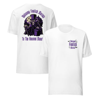Welcome Foolish Mortals Hatbox Ghost t-shirt - Park Shirts Store