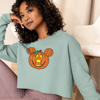 Mickey Pumpkin - Crop Sweatshirt - Park Shirts Store