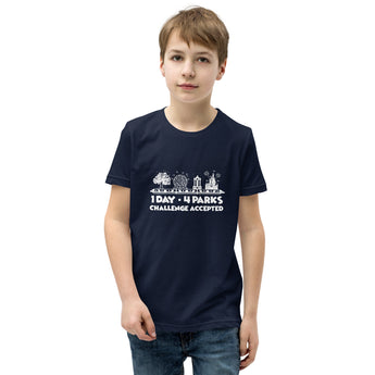 1 Day 4 Parks Challenge - White - Park Shirts Store